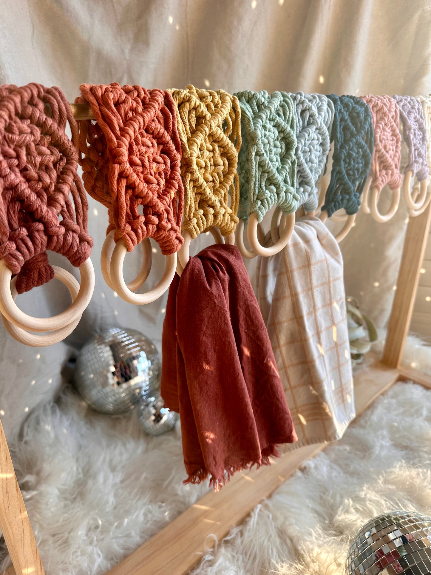 Macrame Kitchen Towel Hanger