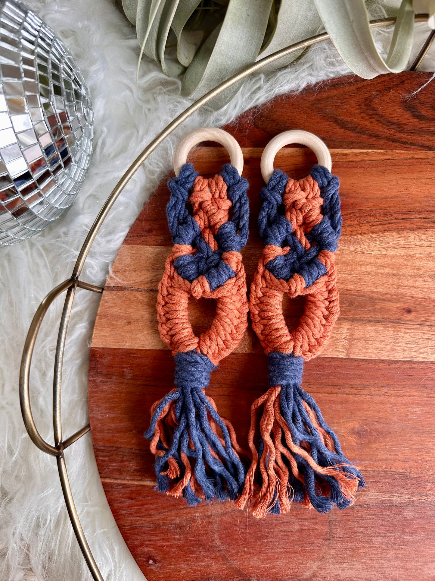 Porte-serviettes en papier macramé