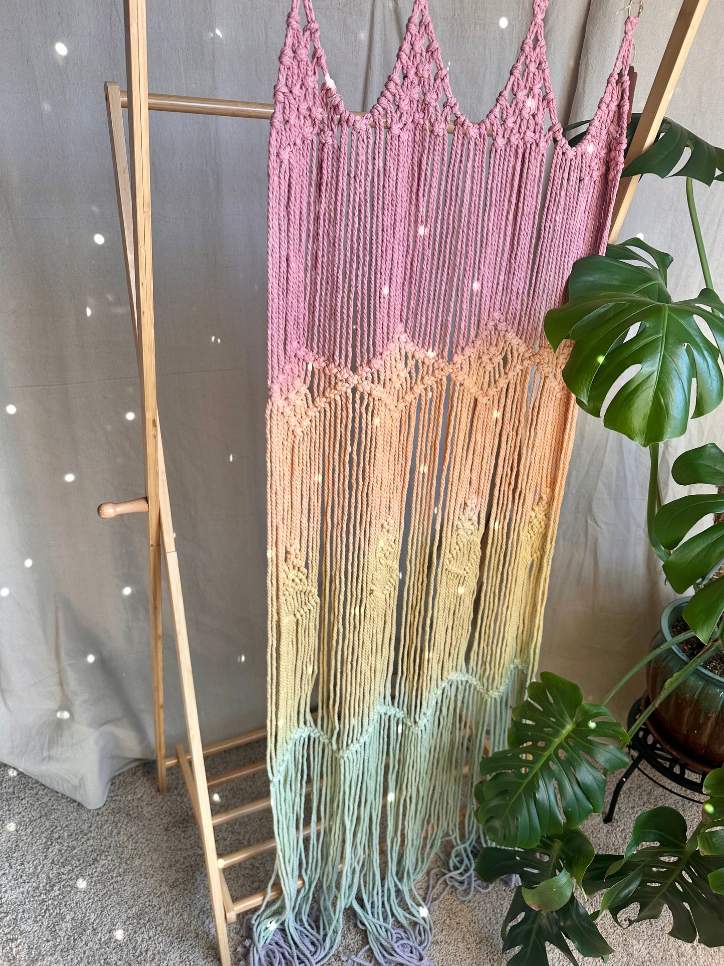 Rideaux en macramé