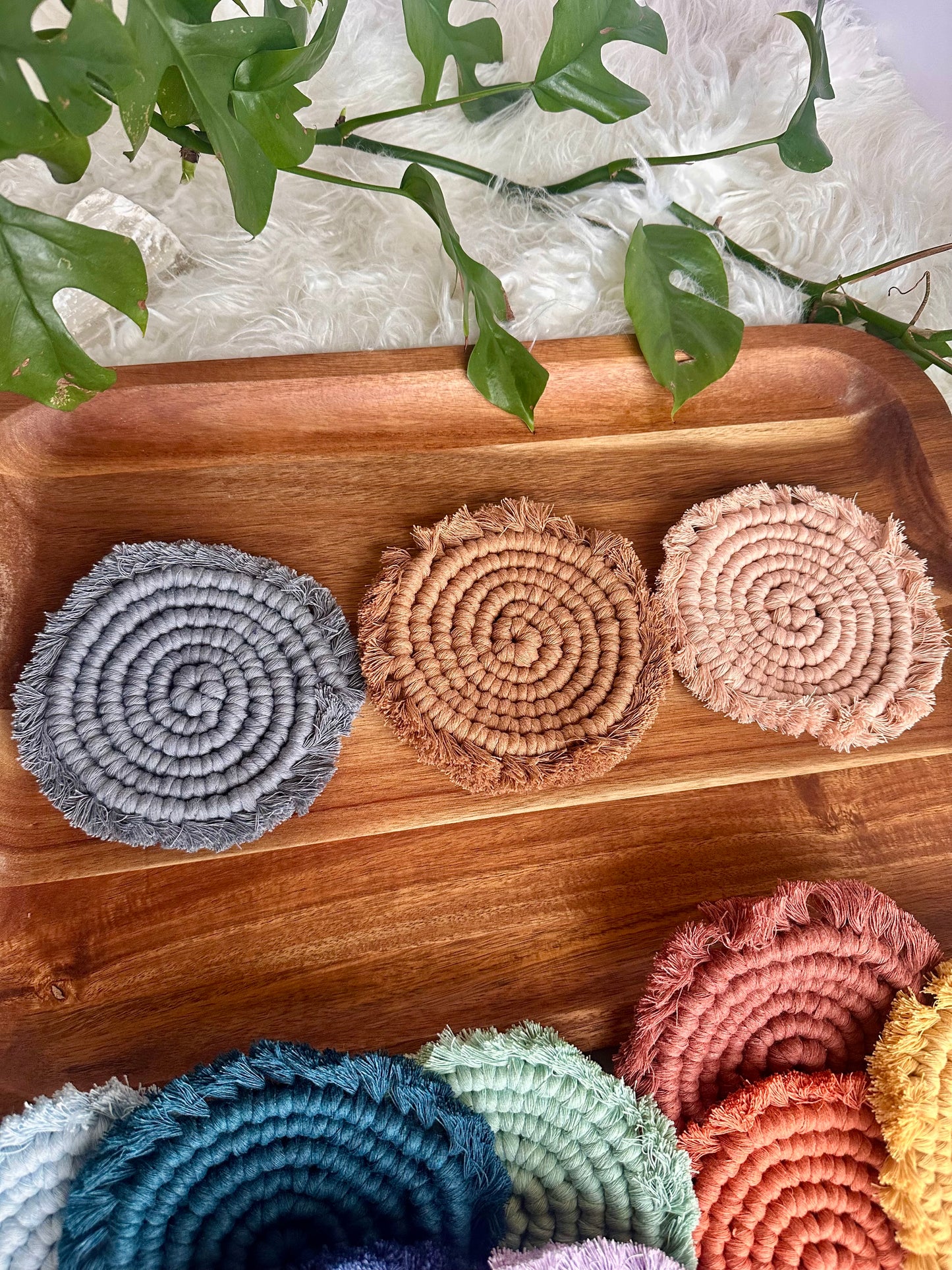 Sous-verres en macramé