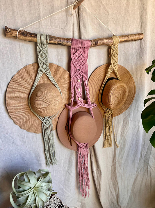 ASTER | Cintre à chapeau en macramé à trois niveaux 